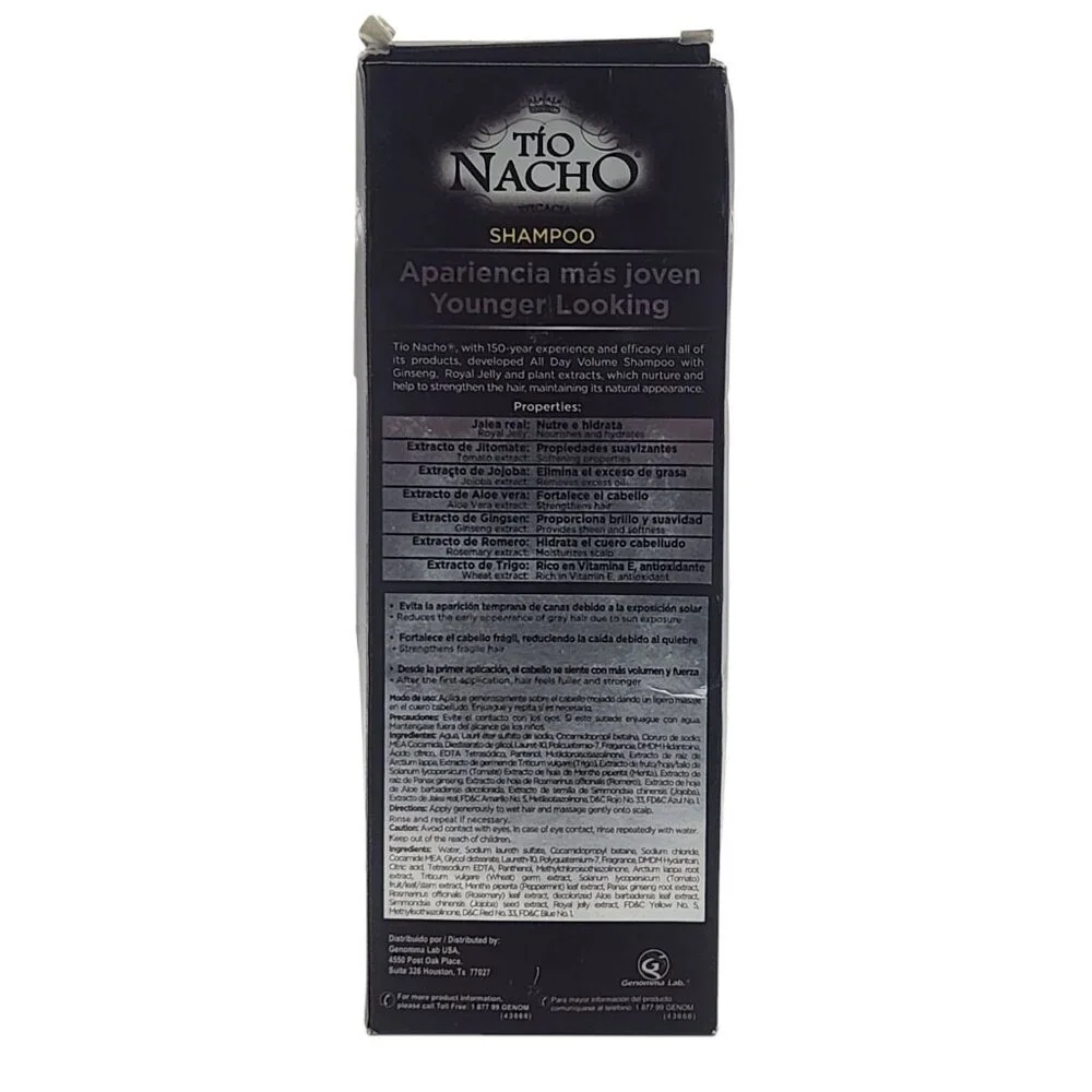 Tio‎ Nacho Younger Looking Revitalizing Shampoo 14 fl oz with Royal Jelly Jojoba